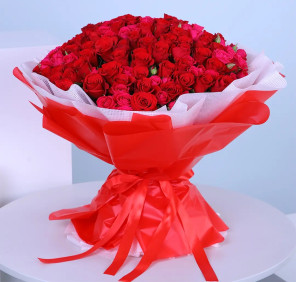 101 red roses bouquet