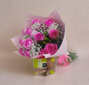 pink roses and patchi